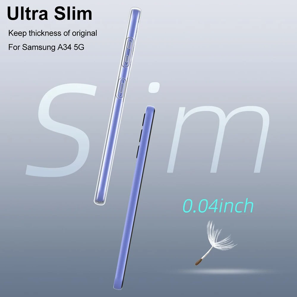 Funda blanda de silicona de lujo para Samsung Galaxy A16 A06 A56 A36 A26 A55 A35 A15 A54 A34 A14 5g, funda transparente ultrafina a prueba de golpes - imagen 4