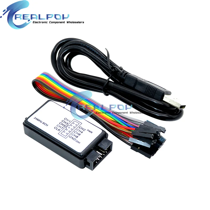 Analizador lógico USB 24MHz 8 canales 24M/segundos analizador lógico depurador para ARM FPGA analizador lógico 24M 8CH - imagen 2