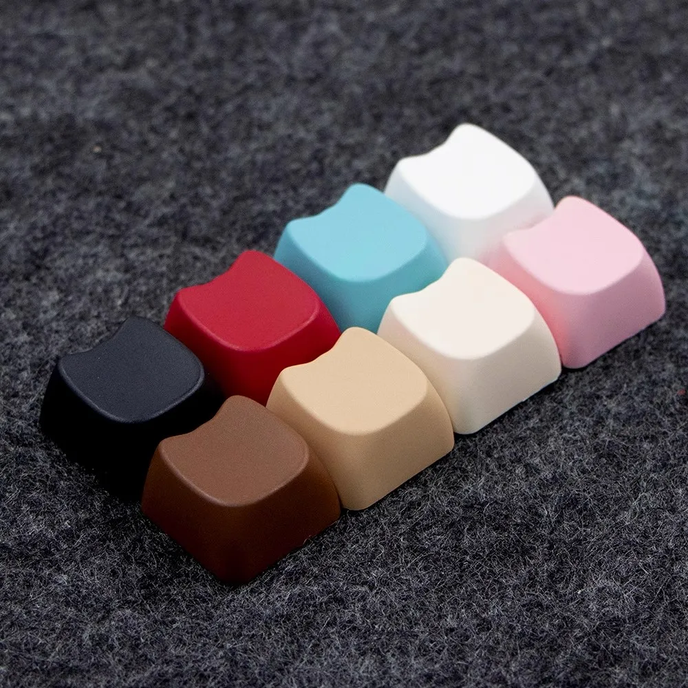 5 unids/pack lindo gato en forma de teclas PBT tinte subcama 1U teclas en blanco MAO perfil DIY Keycap para teclado MX Switch varios colores - imagen 5