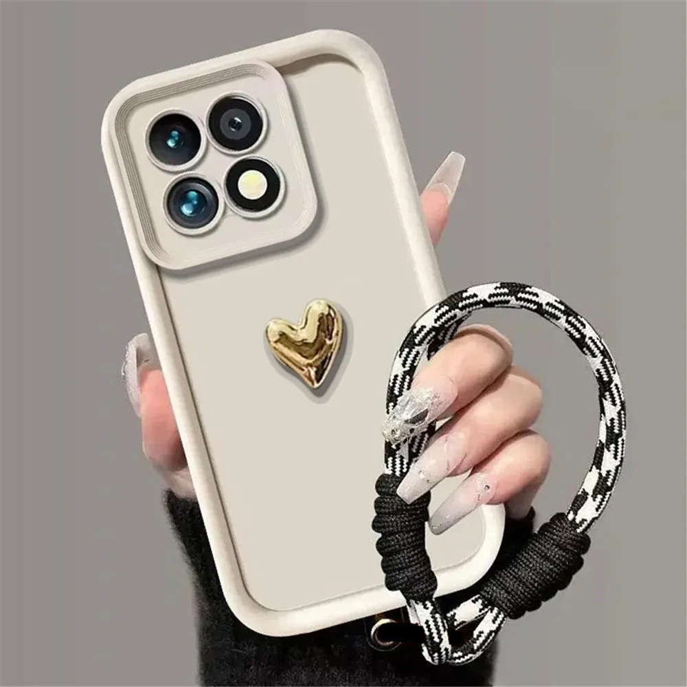 Funda de teléfono con forma de corazón de amor chapado en 3D para Samsung A17 A16 A06 A26 A36 A56 A55 A54 A35 A25 A15 A34 A14 A24 funda suave con cordón - imagen 5