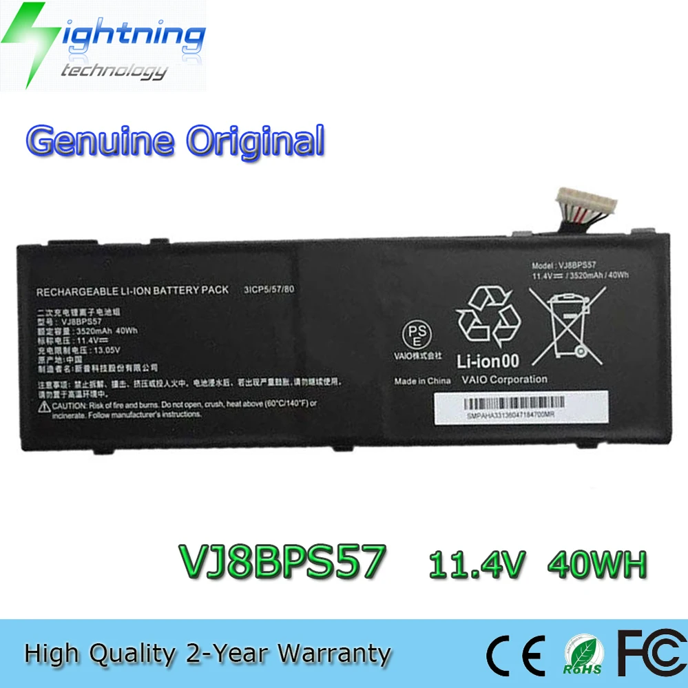 VJ8BPS57 Batería para portátil 11,4 V 40 Wh para Sony VAIO S15 2019 Laptopo Series 31CP5/57/80