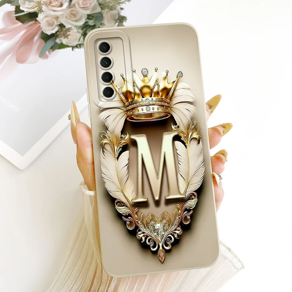 Para Huawei Y7a funda PSmart 2021 PPA-LX1 Linda corona letras cubierta suave TPU funda de teléfono para Huawei P Smart 2021 Y 7a HuaweiY7a bolsas - imagen 3