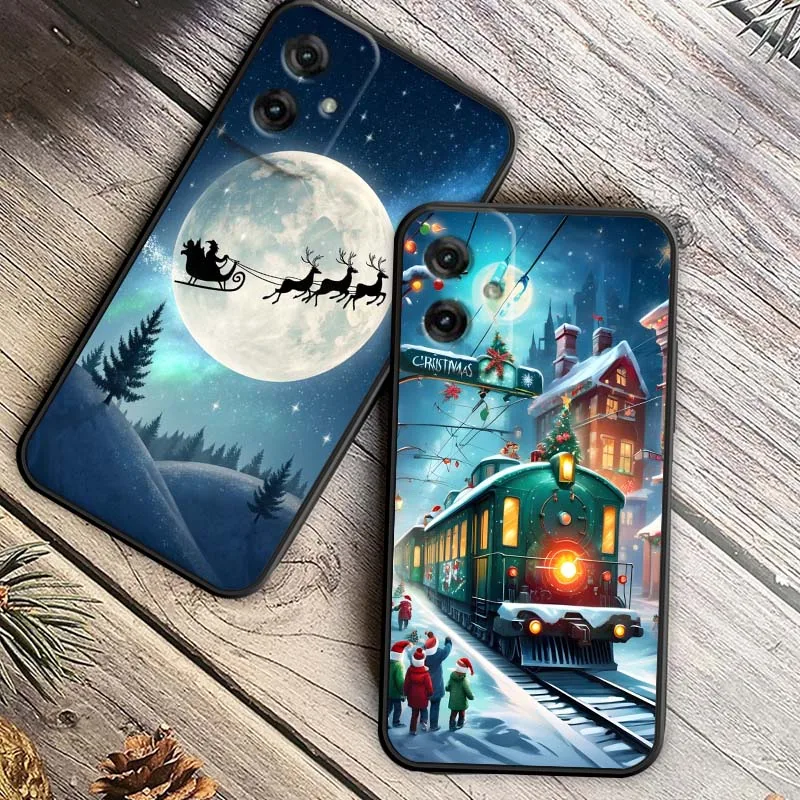 Popular ciervo regalo de Navidad funda de teléfono para Motorola G85 Edge 50 G24 G35 G14 G04 40 G72 G34 G31 G Stylus G54 G13 G32 5G negro - imagen 5