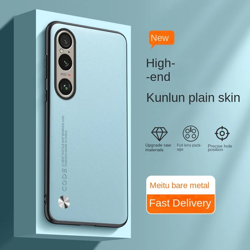 Para Sony Xperia 1 VI 10 VI 5 VI funda protectora trasera de cuero vegano suave para Sony Xperia 1 V 10 V 5 V IV Shell - imagen 5