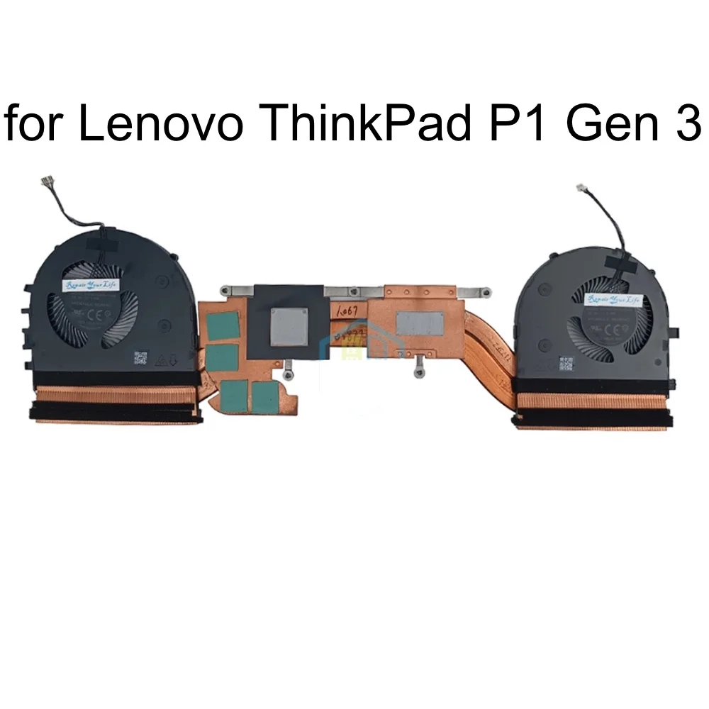 Ventilador de refrigeración para portátil, disipador térmico para Lenovo ThinkPad P1 Gen 3 20TH 20TJ, módulo térmico, Enfriador de CPU 5H40Y67590 BAPA0706R5HY005 - imagen 2
