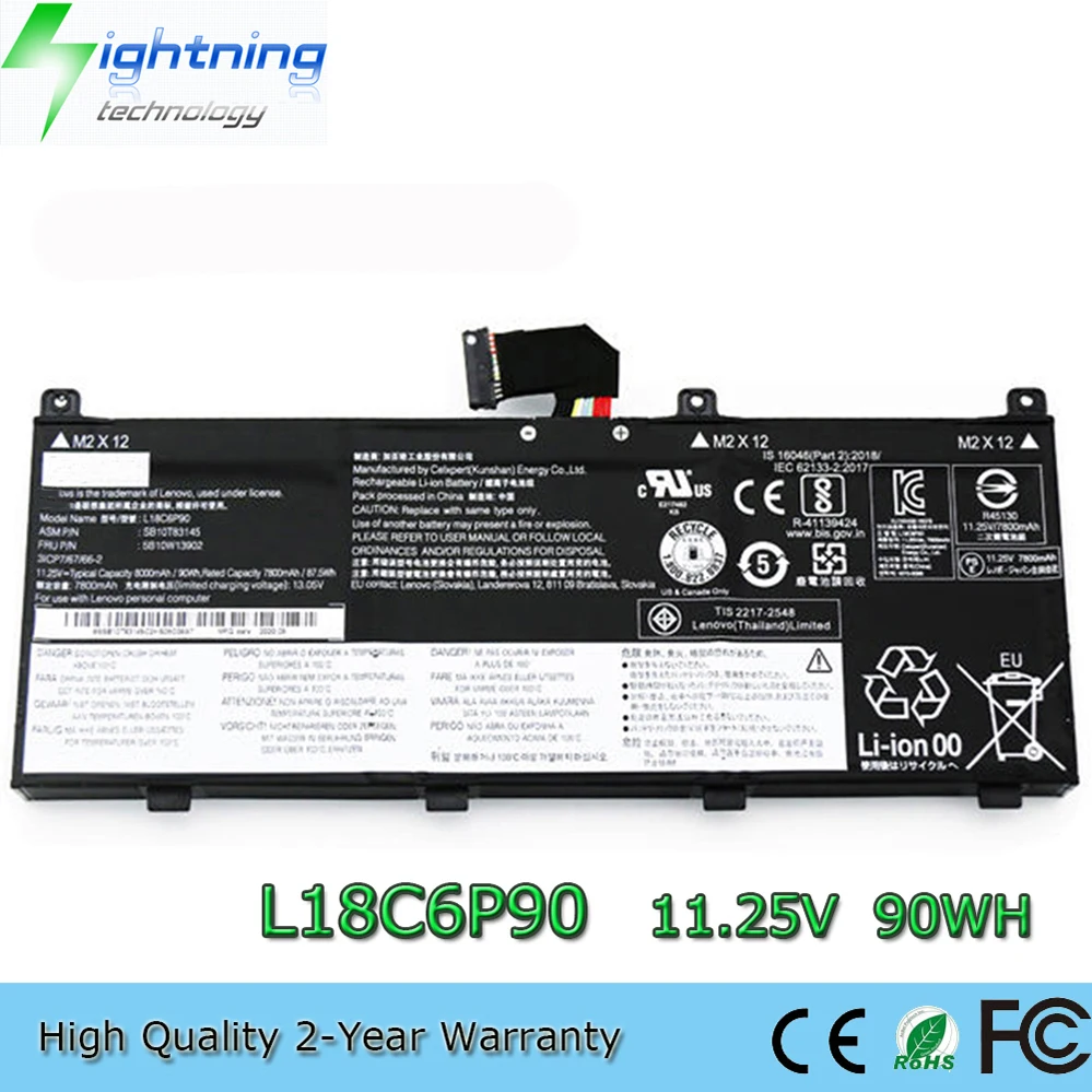 L18C6P90 11,25 V 90Wh batería del ordenador portátil para Lenovo ThinkPad P53 L18M6P90 02DL028 02DL029 Series etc.