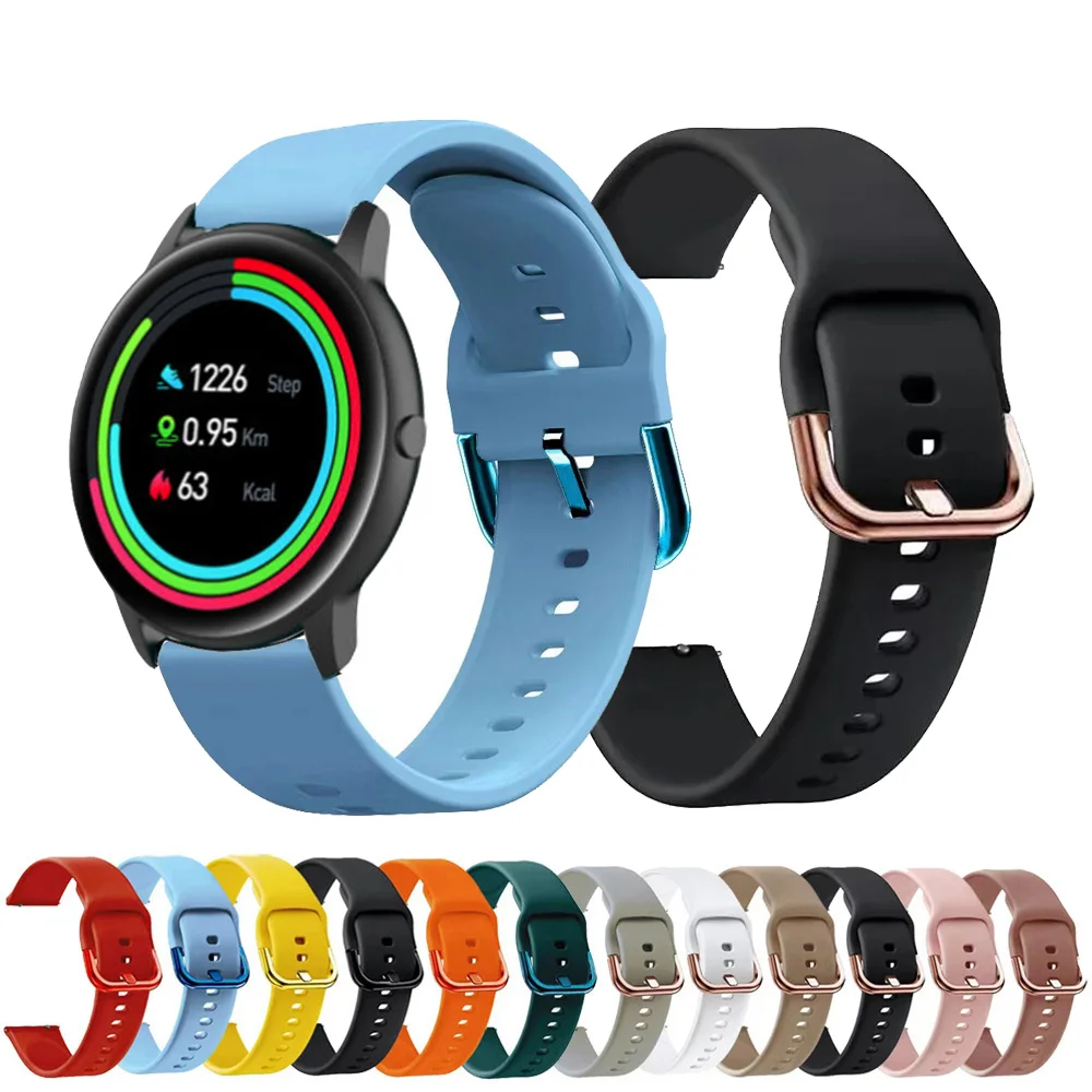 Correa deportiva de silicona para reloj inteligente, pulsera de 22mm para IMILAB KW66/W12, YAMAY SW022/Realme, 2, 3 S