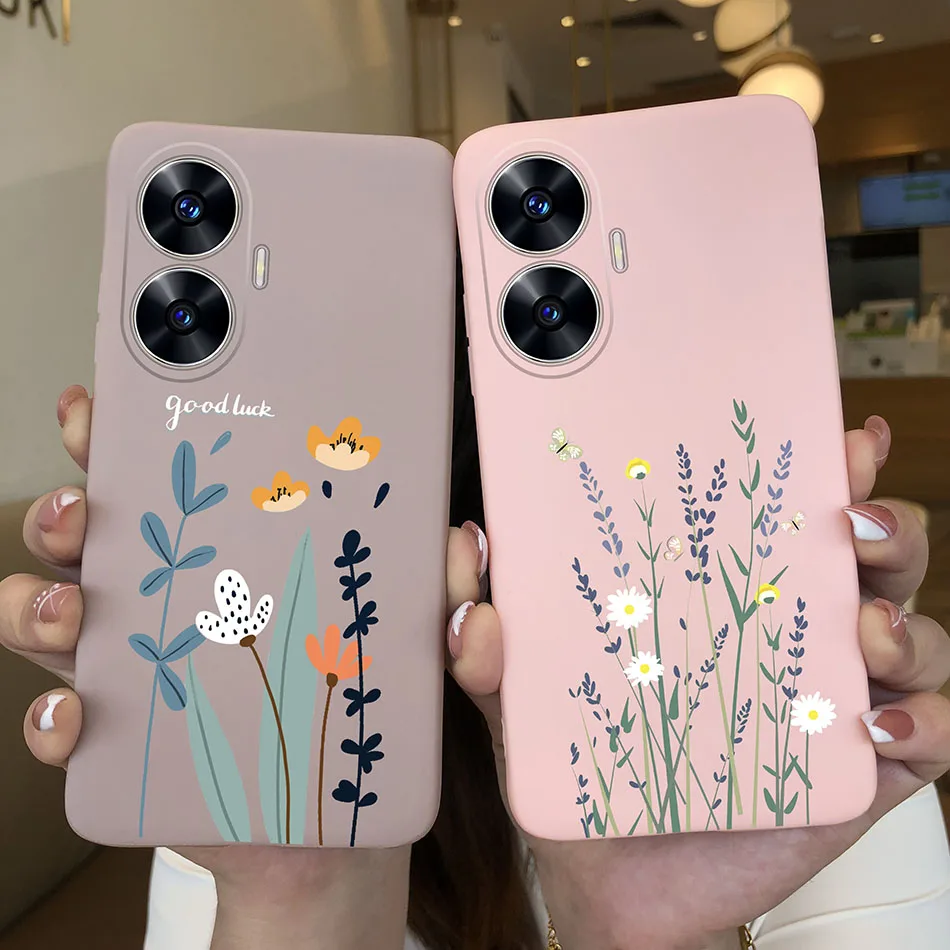 Fundas de teléfono para Oppo Realme C55 4G, cubierta protectora de silicona mate con etiqueta de moda para RealmeC55, Realme, C 55, RealmeC 55 - imagen 5