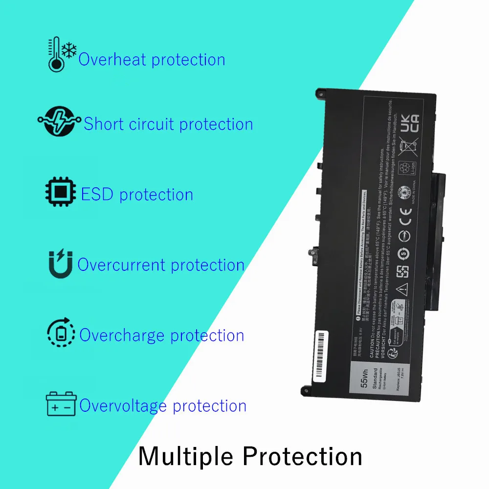 J60J5 batería del ordenador portátil para Dell Latitude E7270 E7470 MC34Y 0MC34Y R1V85 451-BBSX 242WD 1W2Y2 GG4FM WYWJ2 451-BBSU 451-BBSY - imagen 5