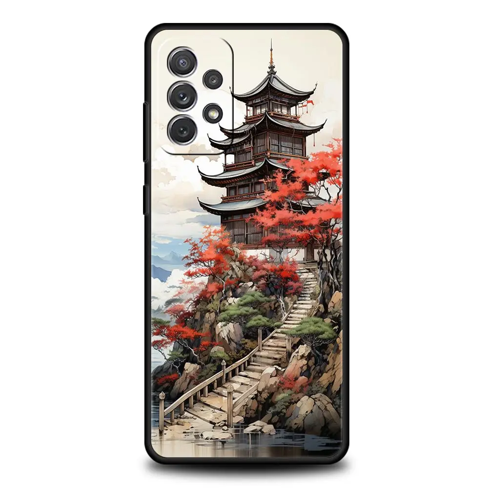 Funda con pintura de tinta y lavado para Samsung A51 A71 A21S A12 A11 A15 A25 A31 A41 A52 A32 A23 A33 A53 A73 A03S A05S A13 5G A72 - imagen 4