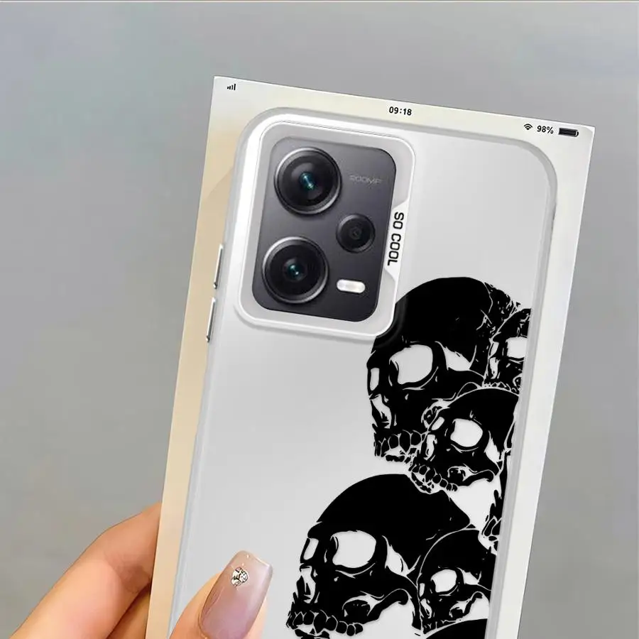 Funda para Xiaomi Redmi 9T 12C 14C K60 9C 10C A5 A1 A2 Plus 13C funda trasera para teléfono esqueleto cráneo - imagen 2