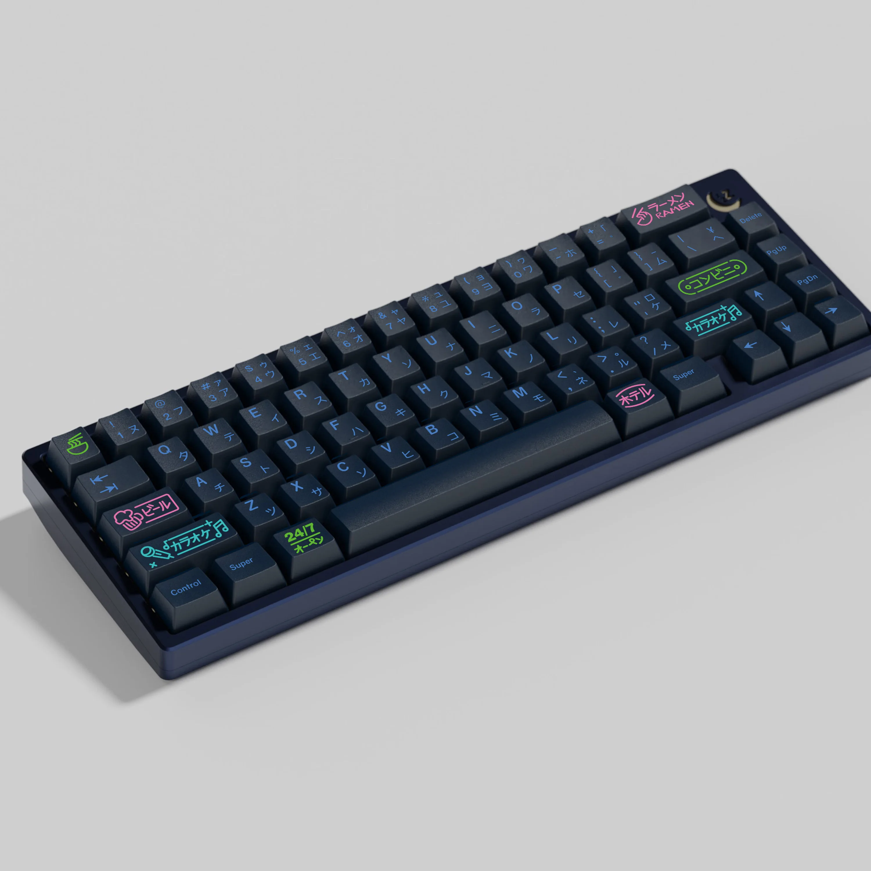 Teclas de vida nocturna PBT GMK, teclas de perfil de cereza, sublimación de tinte, teclas clonadas GMK para teclado MX F75 F99 RK84 GMK67 GMK87 108 - imagen 3