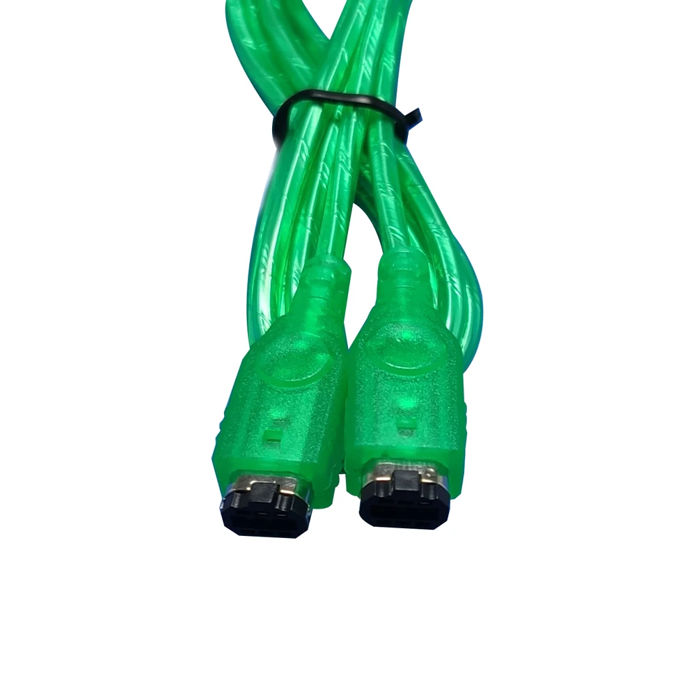 Cable de enlace en línea de 2 reproductores verde transparente de 1,2 m para cable de conexión GBA SP para consola de juegos gameboy advance sp - imagen 2