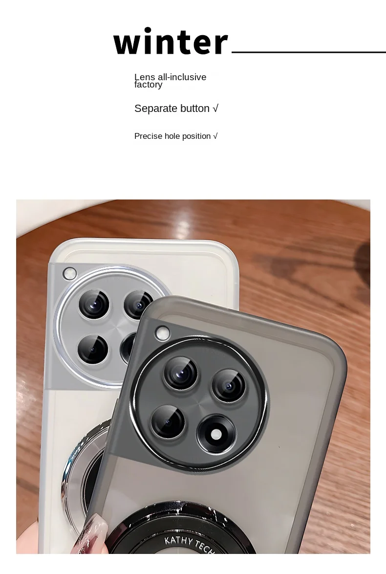 Funda trasera protectora para OnePlus ACE 3 2 Pro, anillo transparente suave, lente magnética, carcasa de teléfono para One Plus Ace2 2Pro 3 - imagen 3