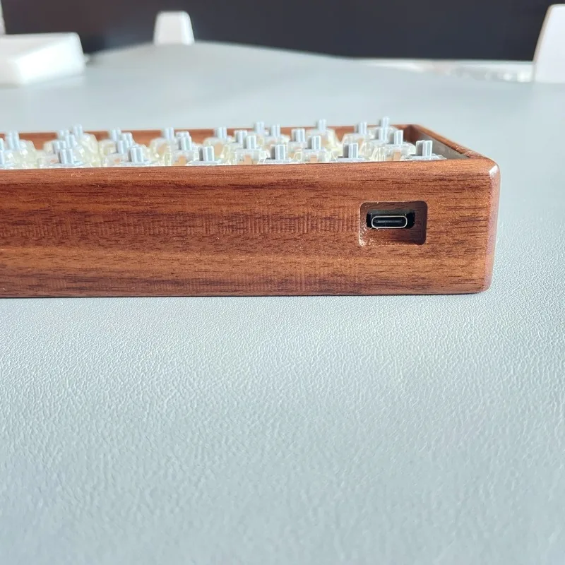 Carcasa de madera de nogal GH60, carcasa de borde fino personalizada para teclado mecánico, accesorios compatibles con RAKKA, regalo DIY - imagen 5