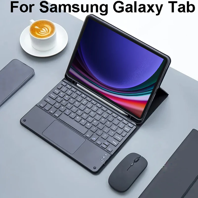 Funda con teclado para Samsung Galaxy Tab A9 Plus, funda para tableta para Tab S8 S9 Ultra S7 S9 FE+ A8 S6 Lite A7 Lite Magic Keyboard Case