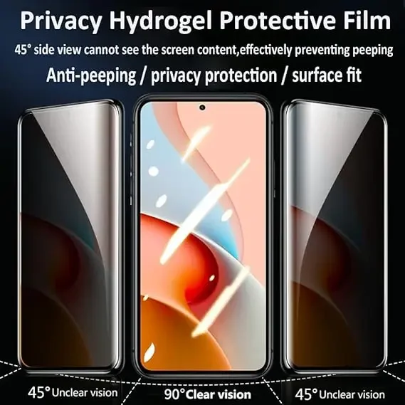 3 uds película de hidrogel de privacidad para Xiaomi Redmi Note 6 Pro 7 7S 9 9S Max 5 Plus 5A 6A 4X S2 Go K20 4 Protector de pantalla versión Global - imagen 5