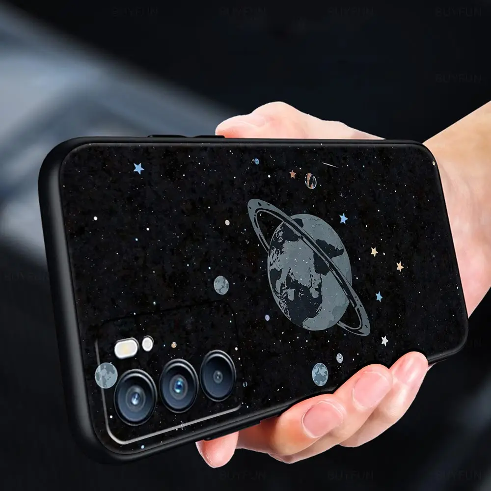 Funda para Oppo Reno13 Reno12 Reno11 F Reno10 Pro A54 A53 A95 A76 A57 A98 A80 A79 5G A78 4G cubierta Starlit sky planet space art - imagen 5