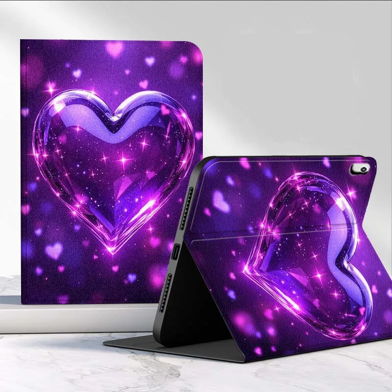 Funda con diseño de corazón morado para Xiaomi Redmi Pad 2 4 5 6 6S 7 7S SE Pro Ultra Max 14 11 8,7 11,2 12,5 pulgadas - imagen 2