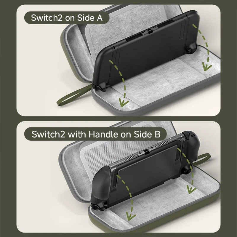 Hagibis Estuche de transporte para Nintendo Switch 2 Estuche de viaje portátil de carcasa dura Bolsa de doble cara para accesorios NS 10 cartuchos de juego - imagen 4