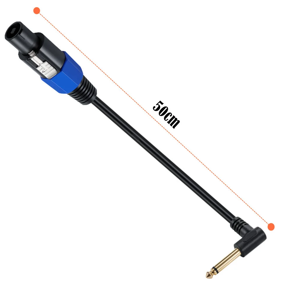Cable de altavoz 1/4 TS hembra a Speakon, adaptador de conector Mono de 6,35mm, ángulo recto macho de 6,5mm, 1/4 "a bloqueo giratorio - imagen 4
