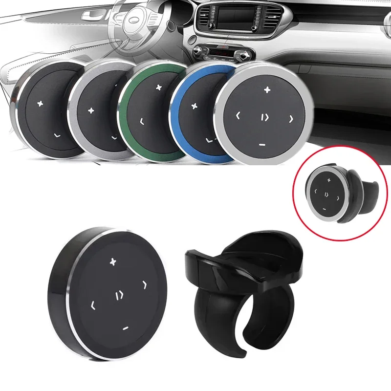 Mando a distancia inalámbrico con botón multimedia para coche, Bluetooth 5,0, volante para coche, motocicleta, bicicleta, reproducción de música remota para teléfono y tableta - imagen 2