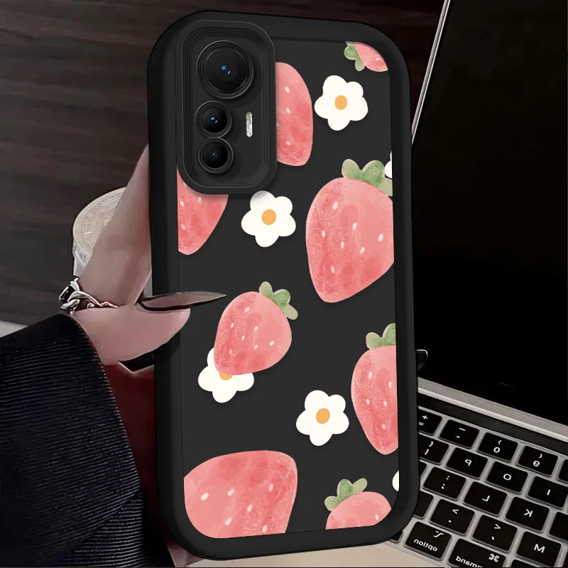 Funda blanda de fresa de dibujos animados para Xiaomi Poco X7 X6 X5 X3 NFC F7 F6 F5 F3 M7 M6 Pro 4G 5G Mi 12 11 Lite NE 5G 13T 12T 11T 14T Pro - imagen 4