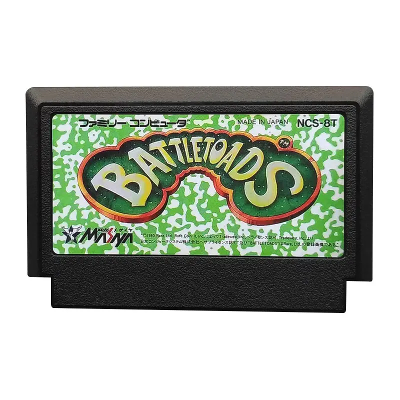 Battletoads cartucho de juego de 8 bits para consola de juegos de TV de 60 Pines, versión japonesa
