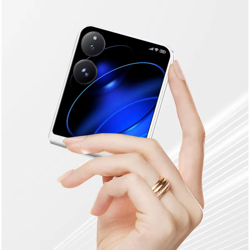 Funda para Xiaomi Mix Flip, cubierta protectora de lente de Metal de cuero de diamante ultrafina a la moda para Xiaomi Mix Flip - imagen 4