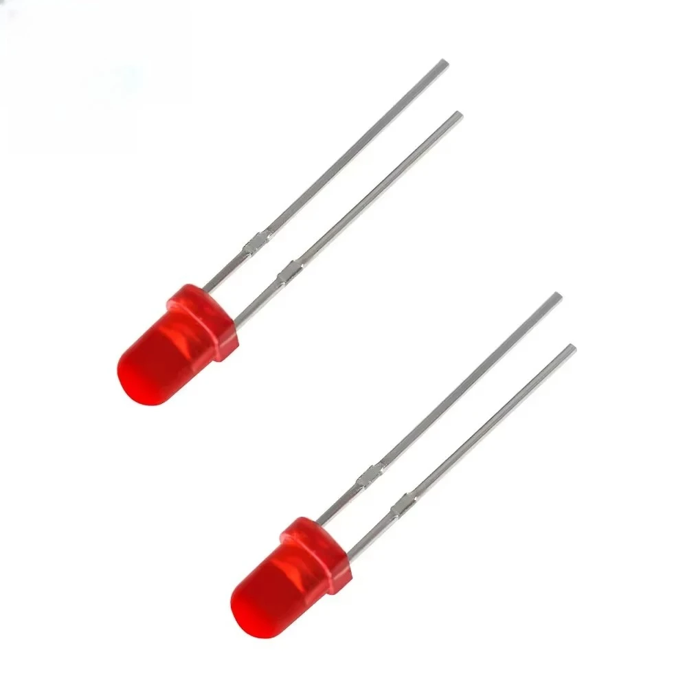50/100/200 Uds. Diodo LED rojo superbrillante de 3MM F3 diodos emisores de luz roja para Kit de componentes electrónicos Diy - imagen 5