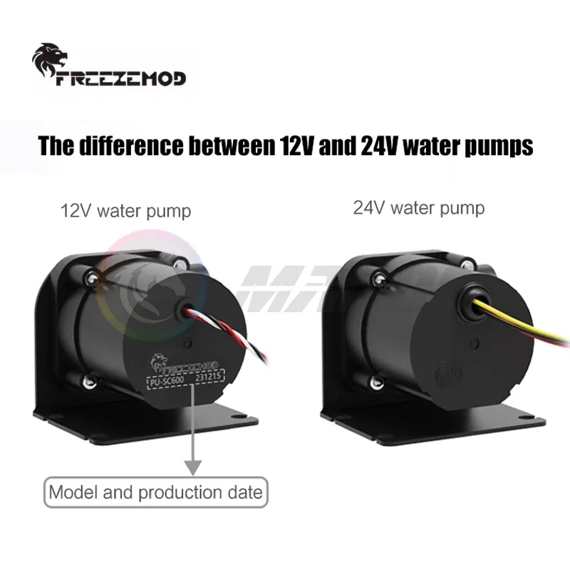 Bomba CC de refrigeración por agua para computadora FREEZEMOD con núcleo de eje de cerámica de amortiguación de línea de velocidad. 3600RP 5M Flujo 600L/H PU-SC600 - imagen 5