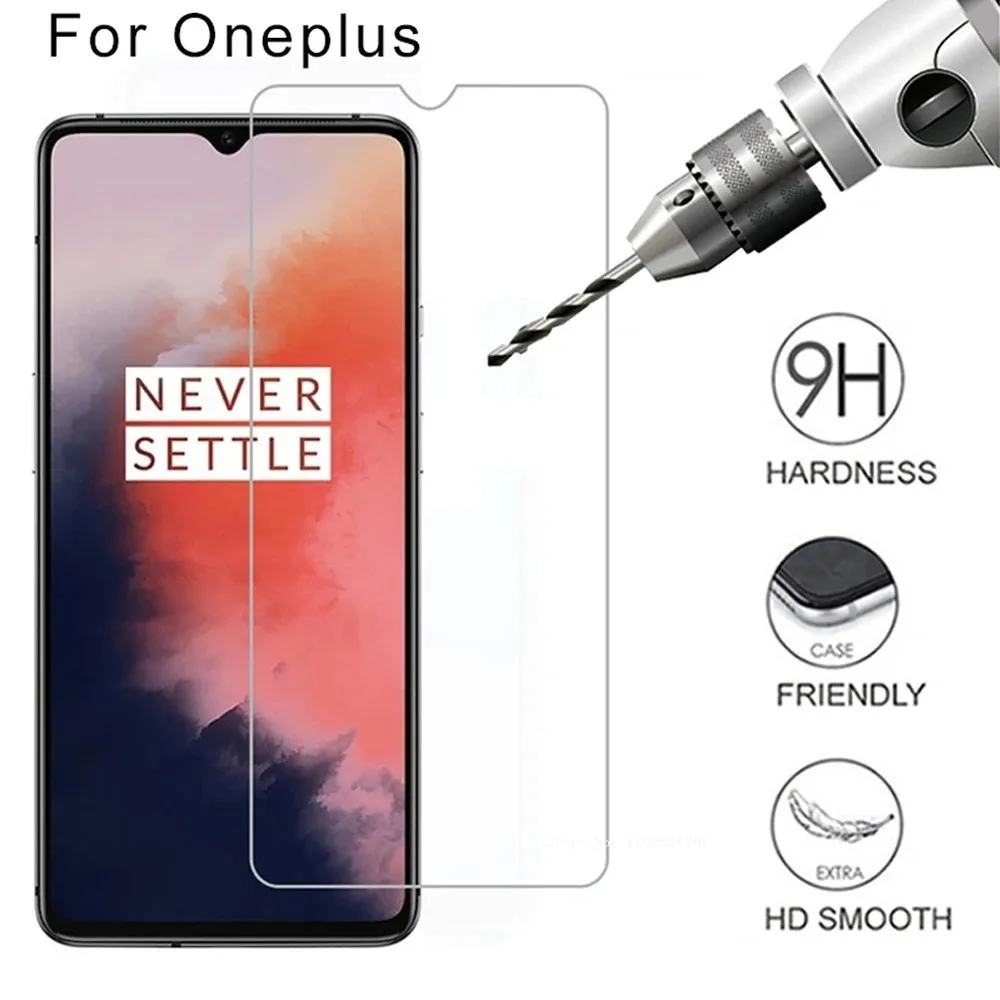 Protector de pantalla de cristal templado para teléfono móvil, película protectora para Oneplus 6, 6t, 7, 7t, 8 Pro, Z, 2 piezas