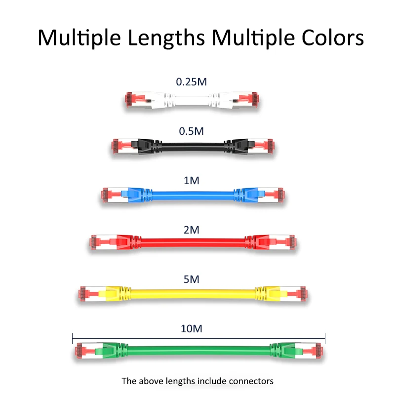Cables Ethernet de red RJ45 Cat 6 SFTP C6 Cable de conexión Lan Snagless blindado 6 colores - imagen 5