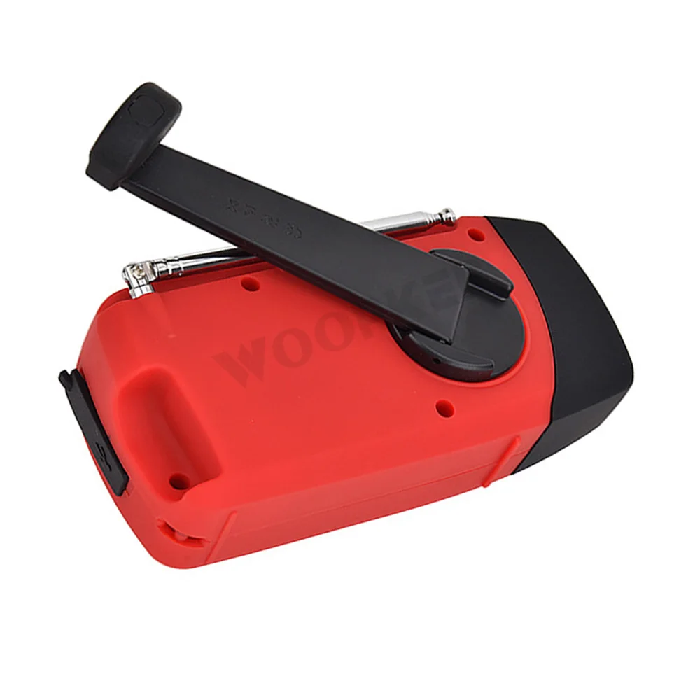 Woopker-Radio de emergencia E01, dispositivo con manivela Solar, USB (FM/ AM/ NOAA), WB, meteorológico, con linterna y banco de energía - imagen 5