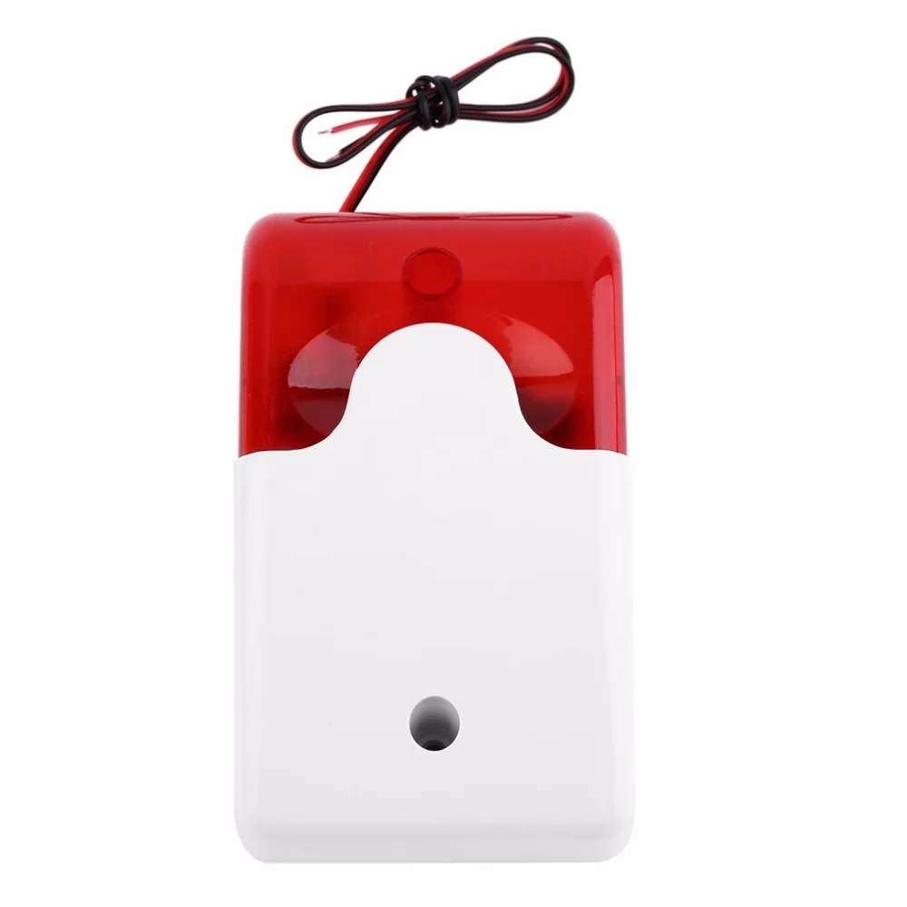 Mini sirenas estroboscópicas, luz indicadora de alarma de sonido con cable, seguridad del hogar, 12V, 108DB, sirenas de alarma para sistema de alarma GSM PSTN, envío directo - imagen 5