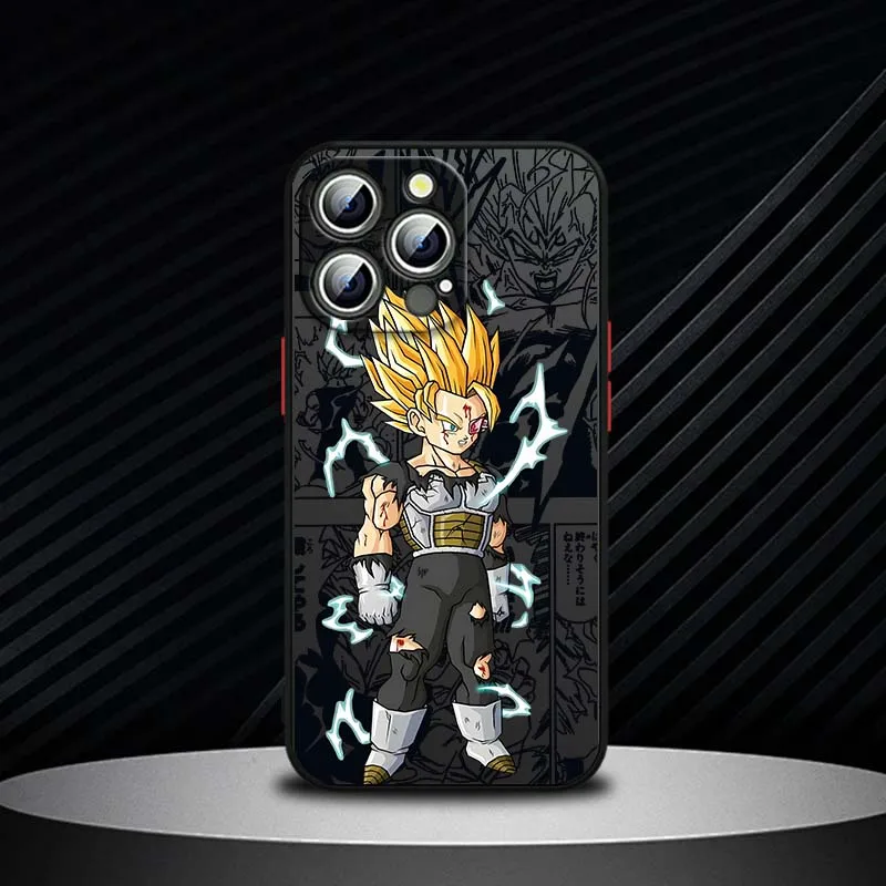 D-Dragon Ball Anime Vegeta Art para Apple iPhone 17 16 15 14 13 12 11 Air Plus Pro Max funda de teléfono translúcida esmerilada - imagen 4