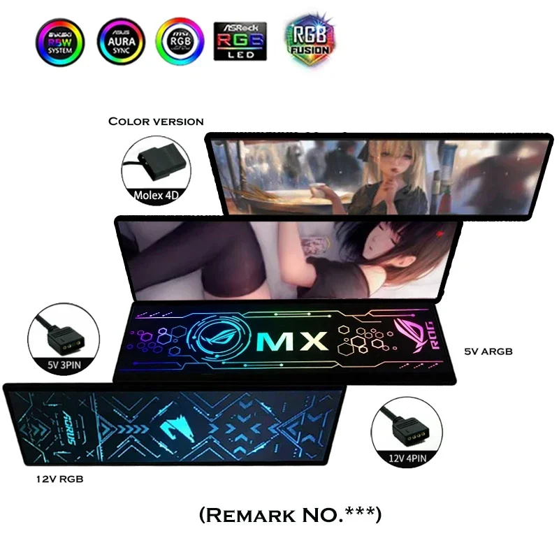 Panel de placa trasera GPU, tablero de luz ARGB de chasis para decoración de PC, Panel lateral de tarjeta gráfica personalizado ARGB/RGB/Molex colorido - imagen 5
