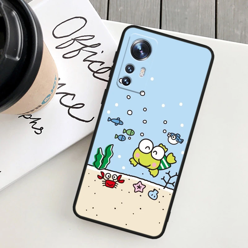 Keroppi-funda de teléfono de TPU suave a prueba de golpes para Xiaomi Mi 14, 13, 12T, 12S, 12X, 12, 11i, 11X, 11T, Ultra Pro, color negro - imagen 5