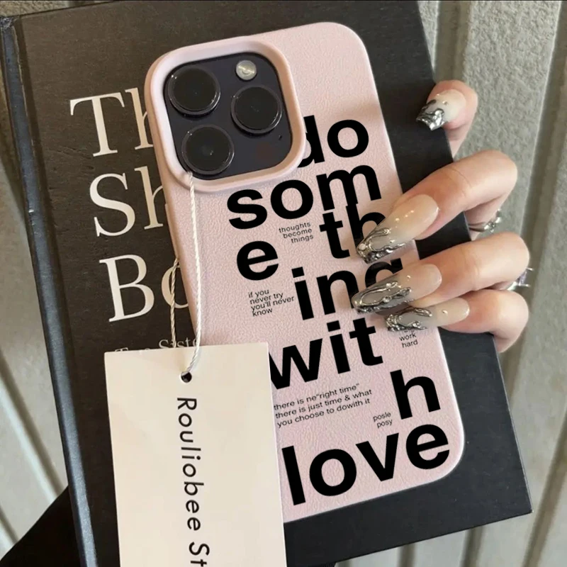 Funda de teléfono con patrón de lichi y letras artísticas para Xiaomi Redmi 13, 12, 13C, 14C, 15C, Redmi Note 14, 13, 12 Pro Plus 11, funda suave de moda - imagen 4