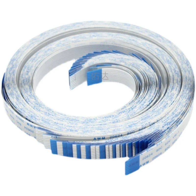 Cable plano Flexible FPC FFC, paso de 0,5/1,0mm, 1000mm, 100CM, AWM 20624 80C 60V VW-1, Cable de cinta 4/6/8/10/12/14/16/20/26/30/40/50/60P - imagen 4