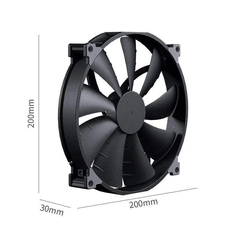 PHANTEKS-ventilador de refrigeración silencioso F200SP para ordenador, cojinetes hidráulicos de 200mm, 3 pines, con alto volumen de aire, color negro - imagen 2