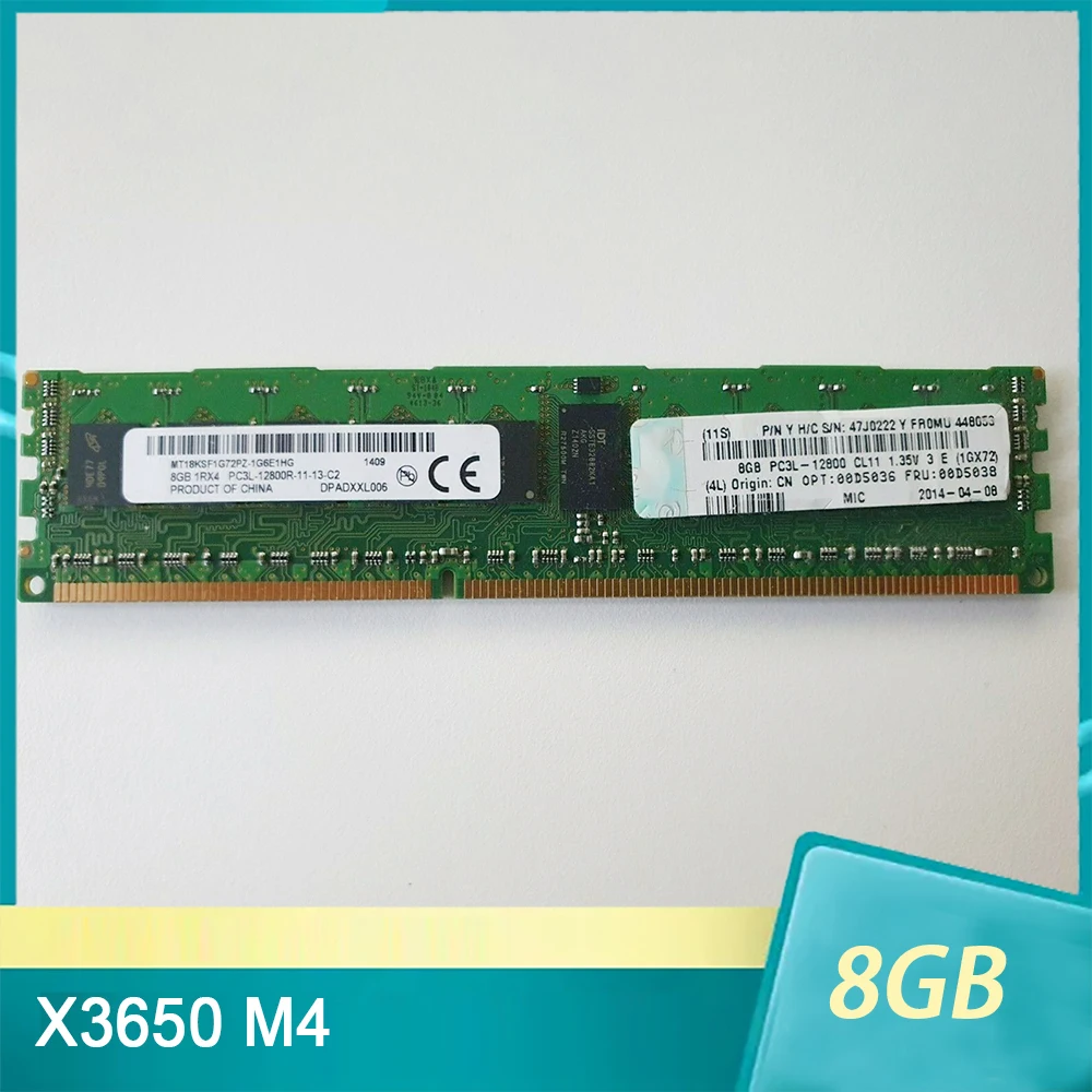 RAM para IBM X3650 M4 8GB PC3L-12800 DRR3 1600 ECC REG 1RX4 00D5036 27J0222 00D5038 47J0222 memoria de servidor - imagen 2