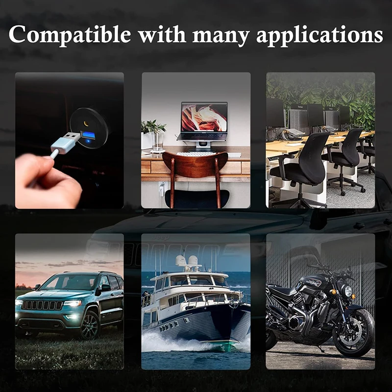 Nku USB 3,0/USB 2,0 y 3,5mm extensión auxiliar montaje en tablero montaje empotrado Cable de montaje en Panel para coche barco motocicleta Cable impermeable - imagen 4