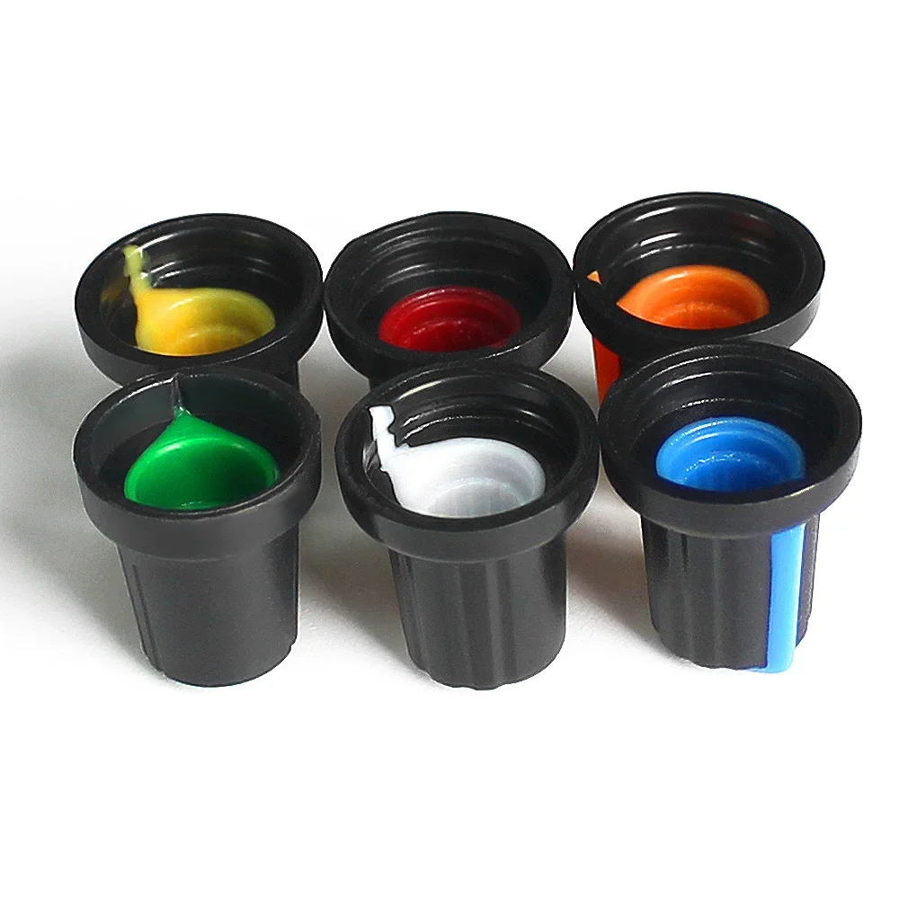 Juego de tapas de potenciómetro WH148 de 6 colores, perillas de Control de volumen surtidas de 30 piezas en rojo, amarillo, azul, verde, blanco y naranja, perilla AG2 - imagen 5