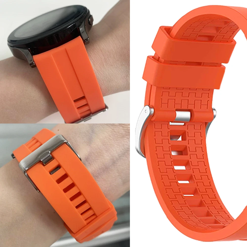 Correa de silicona de 22mm y 20mm para Samsung 6/4/Gear S3, correa deportiva clásica Galaxy Watch3 4 5pro 6 7, pulsera de repuesto para HUAWEI WATCH 5