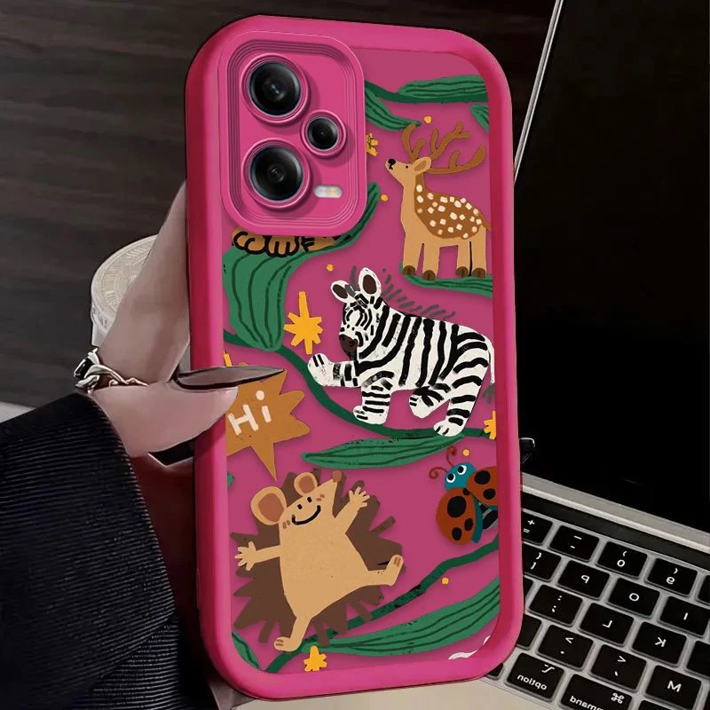 Funda mate con etiqueta de perro de cebra para Xiaomi Redmi Note 13, 12, 11 Pro Plus, 4G, 5G, 12S, 11S, 10S, 10, 9, 9S, 8, 12C, 13C, A3 - imagen 4