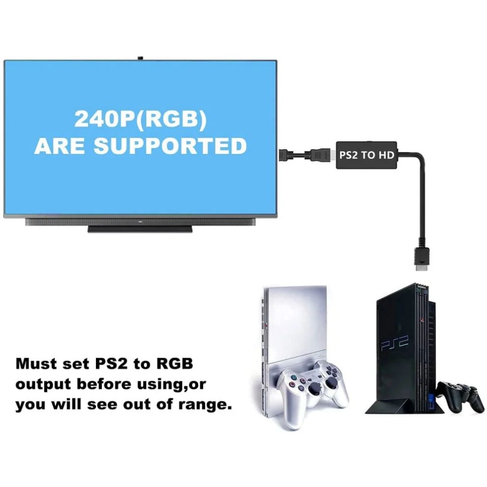 Adaptador PS2 HDMI 1080P con Audio y Vídeo - imagen 2