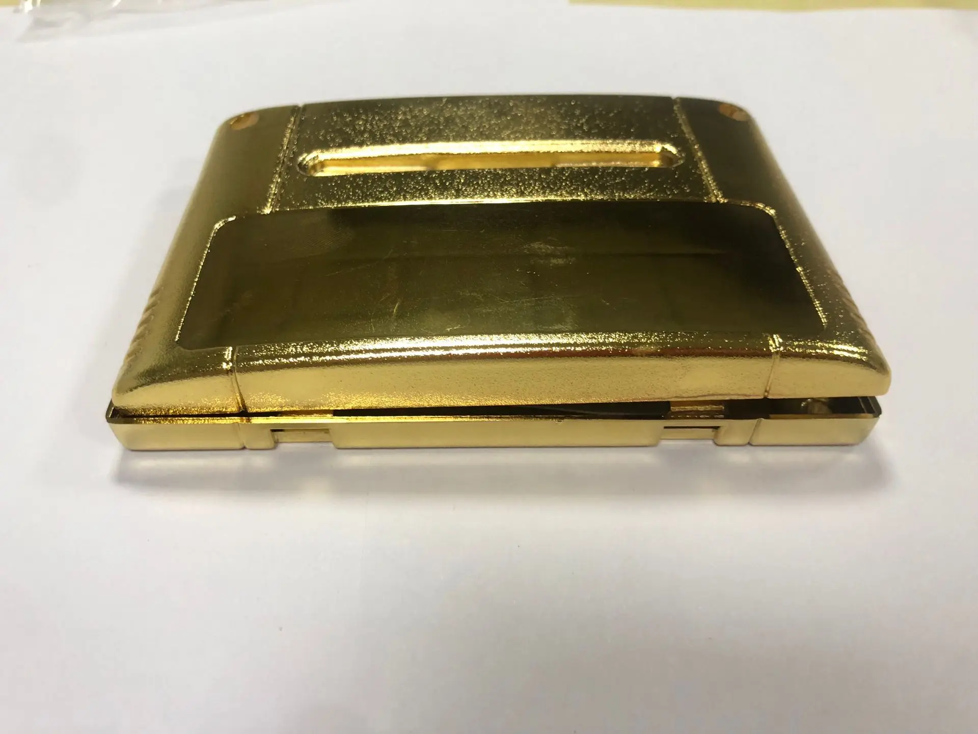 Carcasa de plástico de repuesto para cartucho de juego chapado en oro para tarjeta de consola de juegos SNES, carcasa de tarjeta de juego de 16 bits, versión JP/EU - imagen 2