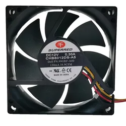 CHB8012DS-A5 Ventilador de refrigeración 80 × 80 × 20 mm, 12 V
