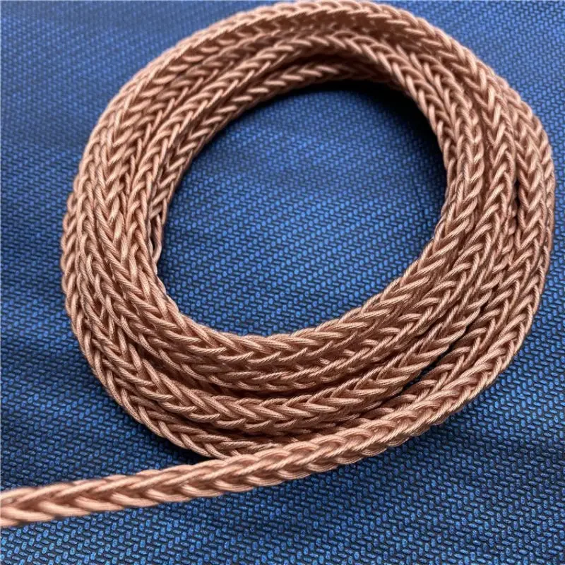 Cable de cobre chapado en plata de 8 hebras de cobre de un solo cristal 7N, 504 núcleos para auriculares DIY, teclado de Audio, Cable de datos de enchufe de aviación - imagen 4